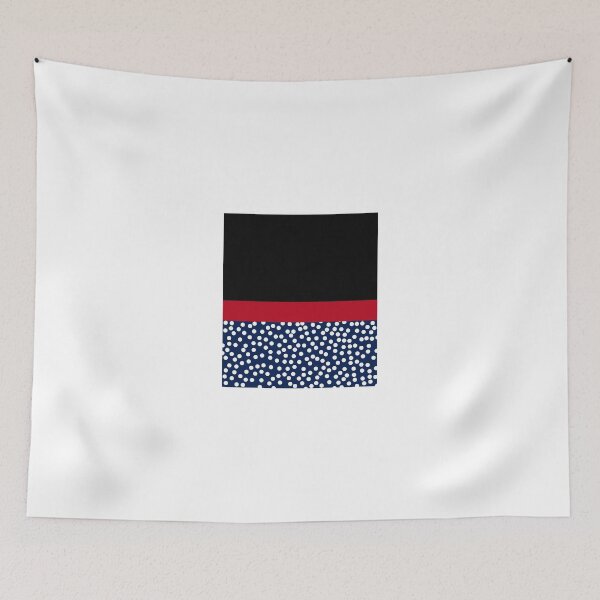 Item preview, Modern Polka Dots Black Red Navy Blue designed and sold by Melissa Park.
