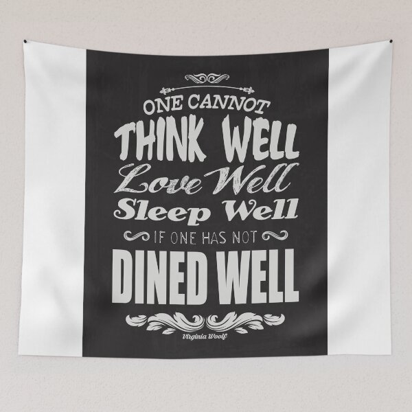 Item preview, One cannot think well, love well & sleep well, if one has not dined well! (Virginia Wolf) designed and sold by nektarinchen.