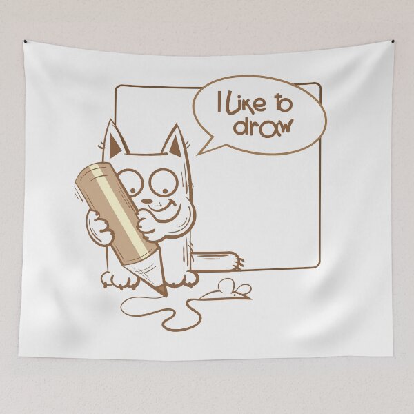 Item preview, i like to draw. designed and sold by Voron4ihina.