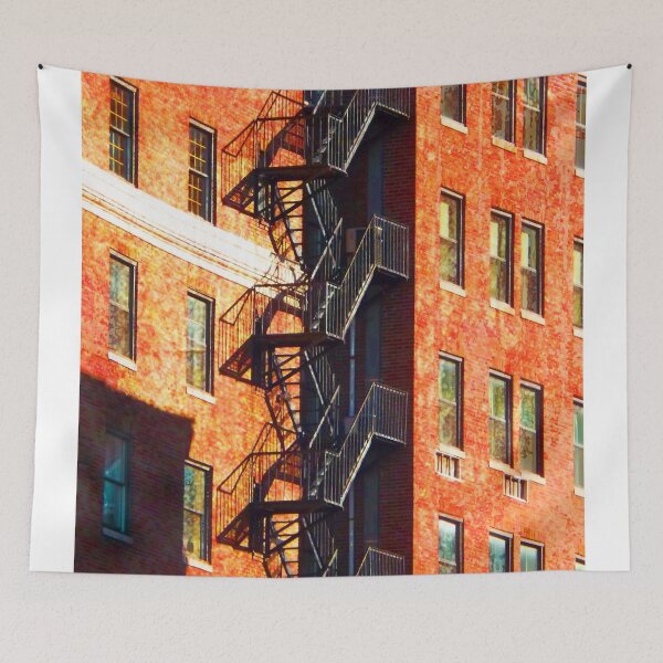 Item preview, Tall Buildings with Fire Escape designed and sold by PhotosByTrish.