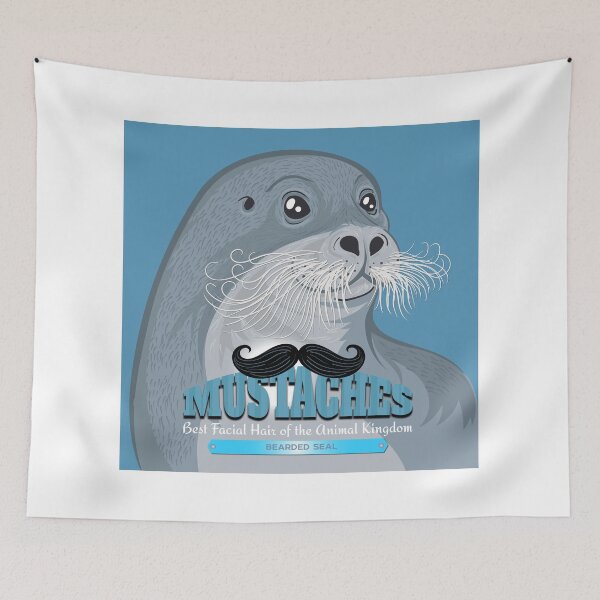 Item preview, Mustaches: Bearded Seal designed and sold by Peppermint Narwhal.