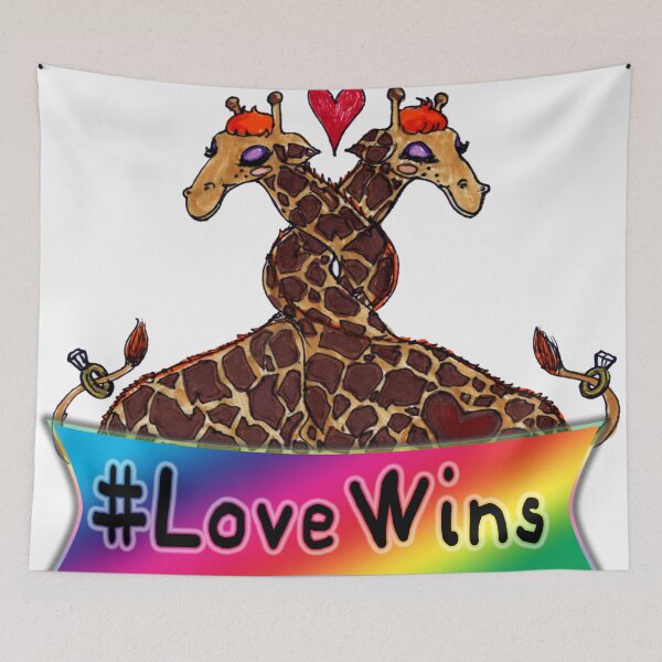 Item preview, Love Wins Giraffes designed and sold by SivaNightshade.