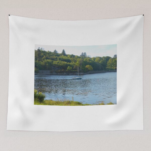 Item preview, Blue Boat in Motion - Stornoway Marina designed and sold by SunriseRose.