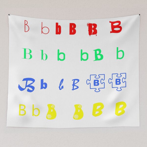 Artikelvorschau, Iskybibblle / Das Alphabet / Der Buchstabe B / Farben entworfen und verkauft von Iskybibblle.
