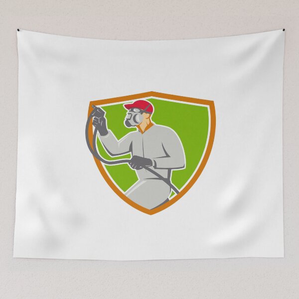 Item preview, Spray Painter Paint Gun Spraying Shield Retro designed and sold by patrimonio.