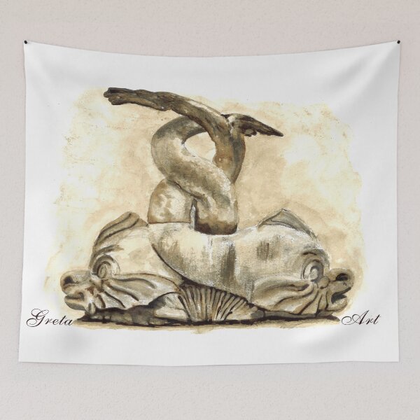 Item preview, Dolphins, Piazza del Popolo, Rome designed and sold by Greta Art.