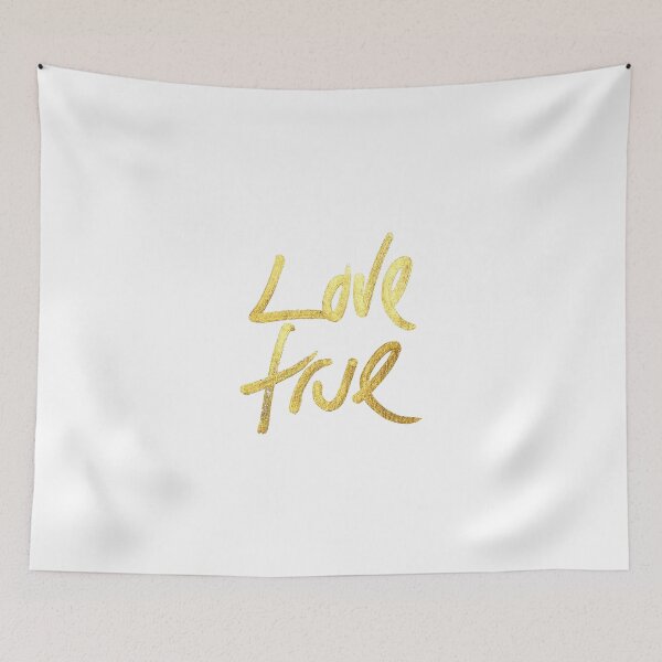 Item preview, "Love True" Typography- Faux Painted Gold & White designed and sold by Blkstrawberry.