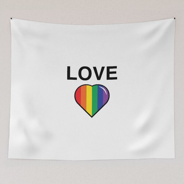 Item preview, Pro-Gay Marriage Rainbow Love Heart designed and sold by feministshirts.