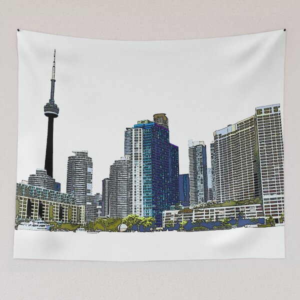 Item preview, Toronto Skyline Graphic with CN Tower designed and sold by ninasilver.