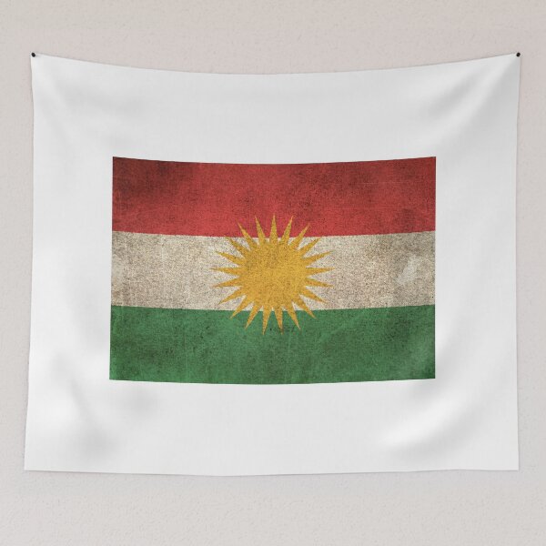 Item preview, Old and Worn Distressed Vintage Flag of Kurdistan designed and sold by JeffBartels.