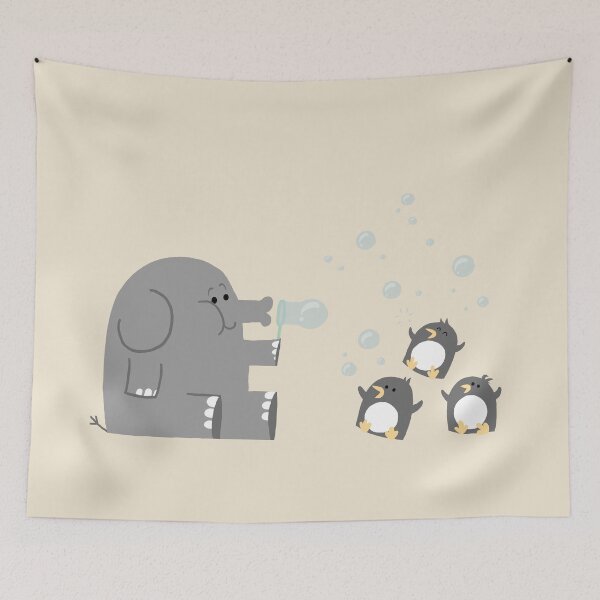 Item preview, Elephants & Penguins love bubbles. designed and sold by Schlogger.