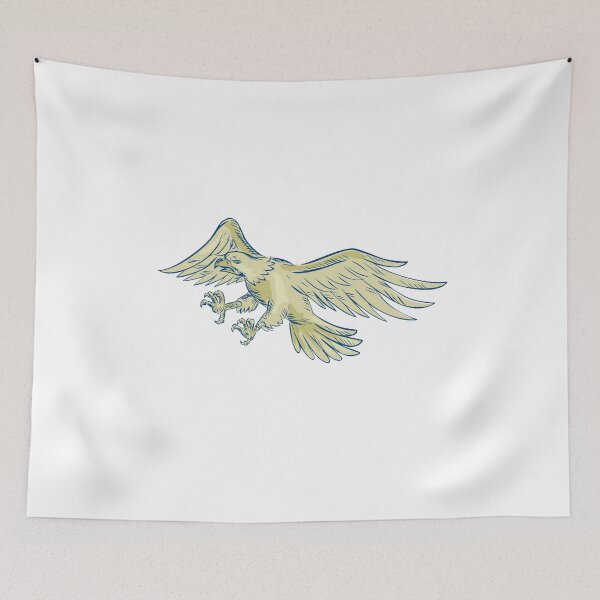 Item preview, Bald Eagle Swooping Etching designed and sold by patrimonio.