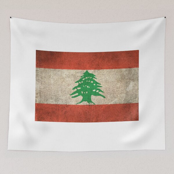 Aperçu de l'œuvre Drapeau du Liban ancien, usé et vieilli créée et vendue par JeffBartels.
