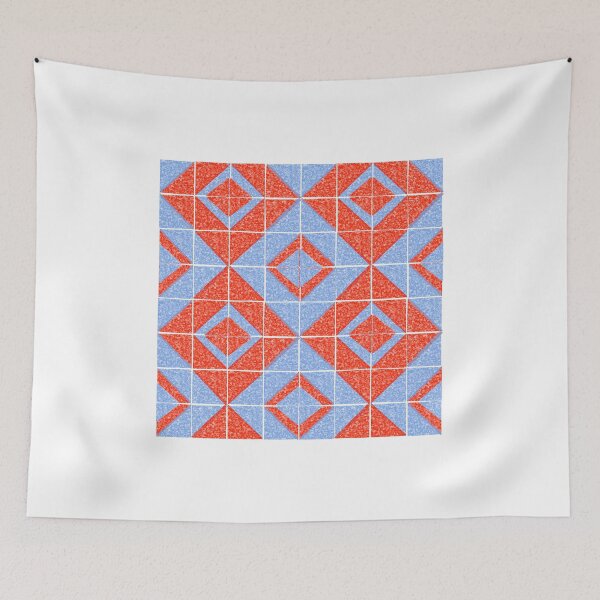 Item preview, Blue Red Tile Pattern designed and sold by elledeegee.