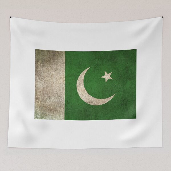 Item preview, Old and Worn Distressed Vintage Flag of Pakistan designed and sold by JeffBartels.