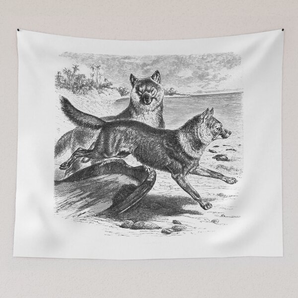 Item preview, Two dogs running on the beach designed and sold by marmur.