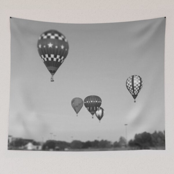 Item preview, Hot Air Balloons, Black and White Tilt Shift designed and sold by PhotosByTrish.