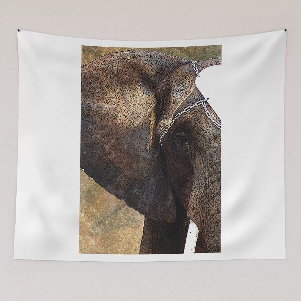 Item preview, Circus African Elephant Grunge designed and sold by PhotosByTrish.