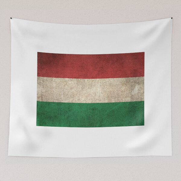 Item preview, Old and Worn Distressed Vintage Flag of Hungary designed and sold by JeffBartels.