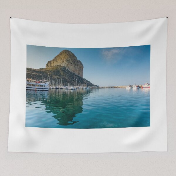 Item preview, Rock of Ifach reflected in Calpe Marina designed and sold by Ralph Goldsmith.
