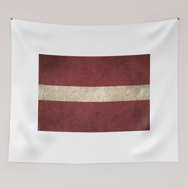 Item preview, Old and Worn Distressed Vintage Flag of Latvia designed and sold by JeffBartels.