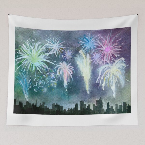 Aperçu de l'œuvre Fireworks créée et vendue par Jen Hallbrown.