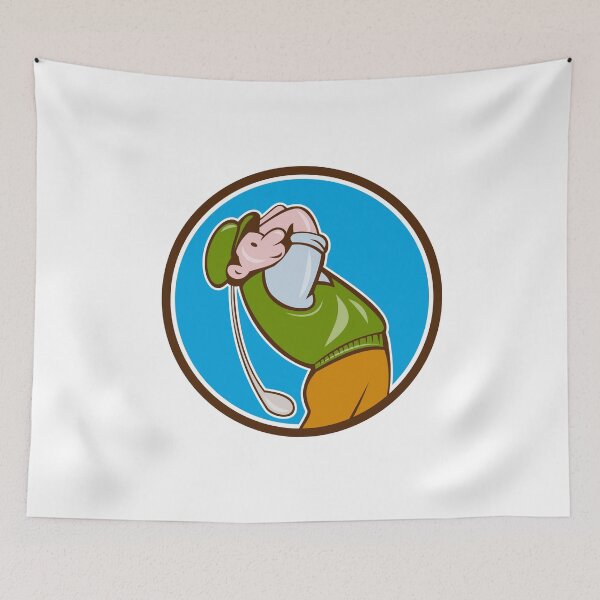 Item preview, Vintage Golfer Swinging Club Teeing Off Circle  designed and sold by patrimonio.