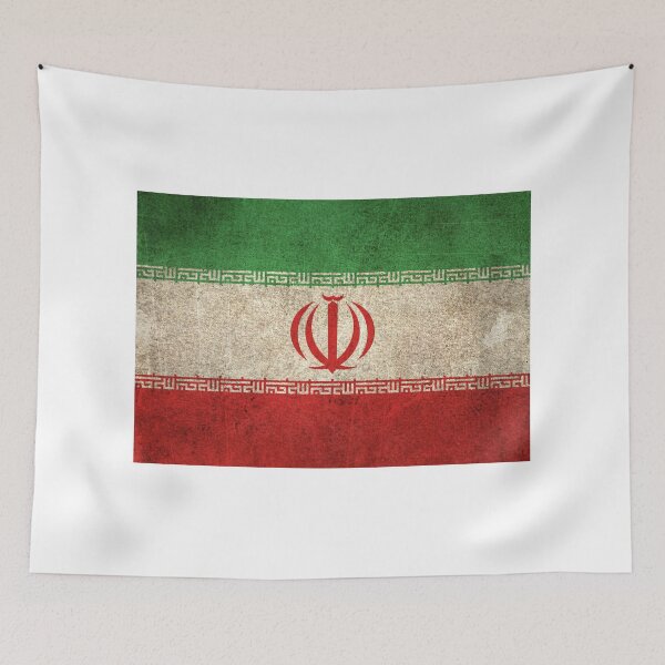 Item preview, Old and Worn Distressed Vintage Flag of Iran designed and sold by JeffBartels.