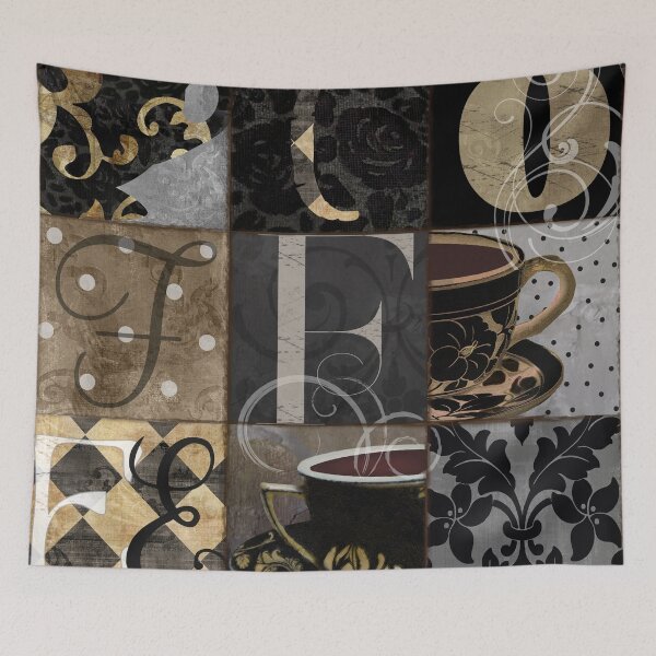 Item preview, Coffee Love Nine Patchwork designed and sold by Sasha Art Gallery.