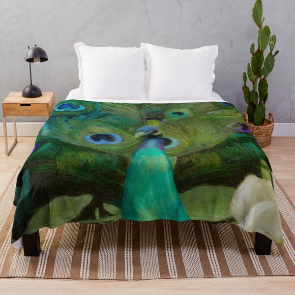 Aperçu de l'œuvre Aqua Peacocks créée et vendue par Sasha Art Gallery.