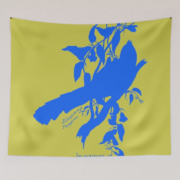 Item preview, Blue Elegant Trogon silhouette designed and sold by marmur.