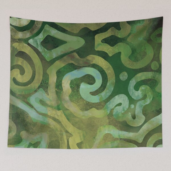 Item preview, Native Elements Ocean Green designed and sold by Sasha Art Gallery.