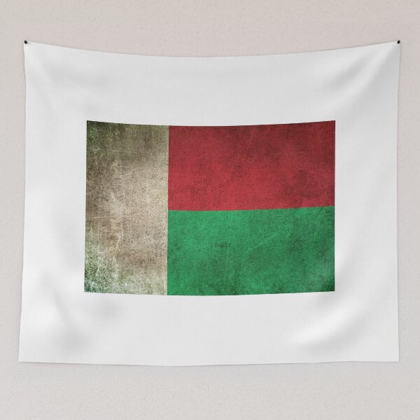 Item preview, Old and Worn Distressed Vintage Flag of Madagascar designed and sold by JeffBartels.