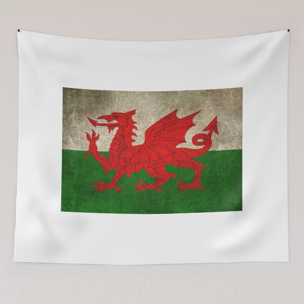 Item preview, Old and Worn Distressed Vintage Flag of Wales designed and sold by JeffBartels.