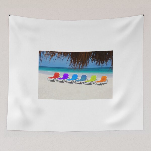 Item preview, Rainbow chairs in Orient Bay, Sint Maartin, Caribbean Sea designed and sold by Bruno Beach.