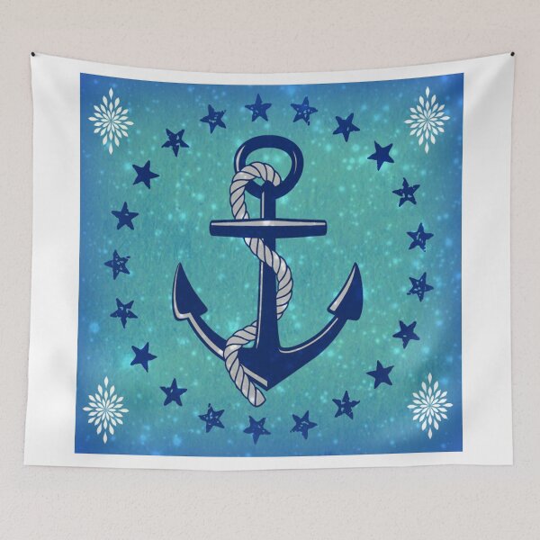 Item preview, Nautical Anchor in Blues designed and sold by Judy Skowron.