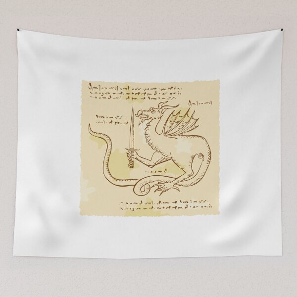 Item preview, Dragon Holding Sword Etching designed and sold by patrimonio.