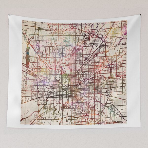 Item preview, Indianapolis map designed and sold by MapMapMaps.