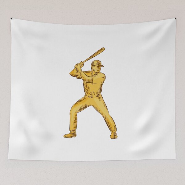 Item preview, Baseball Batter Batting Bat Etching designed and sold by patrimonio.