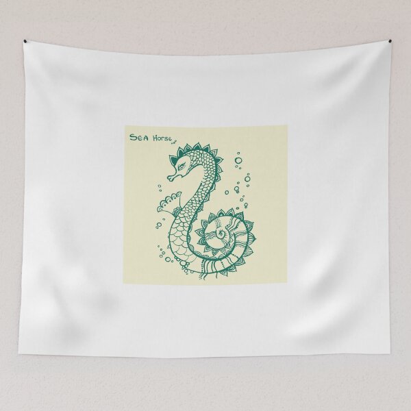 Item preview, Funny sea horse with bubbles  designed and sold by Mehendra.