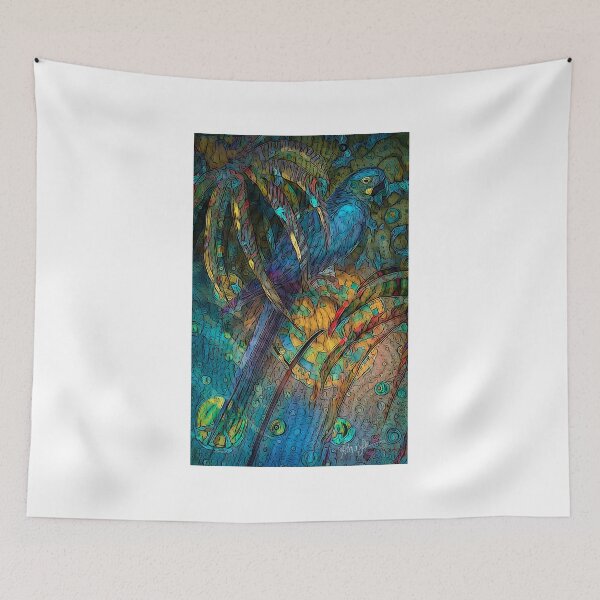 Item preview, Light Filled, Sun Chilled, Blue Parrot by Alma Lee designed and sold by Alma Lee.