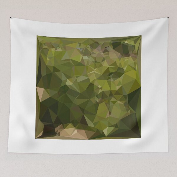 Item preview, Olive Green Abstract Low Polygon Background designed and sold by retrovectors.