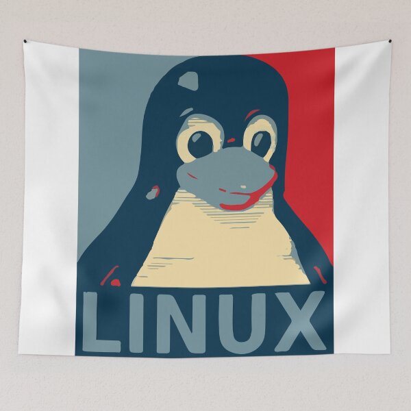 Item preview, Linux Tux penguin poster head red blue  designed and sold by SofiaYoushi.