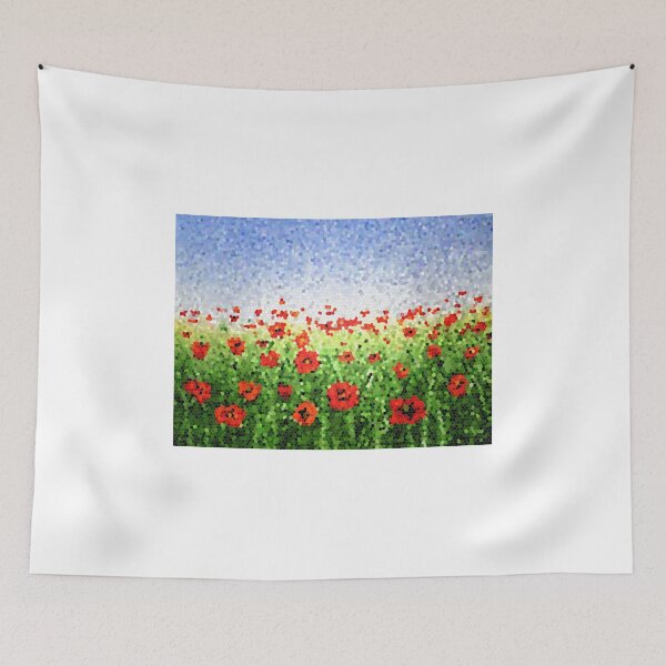 Aperçu de l'œuvre Red Poppy Field Abstract créée et vendue par Irina Sztukowski.