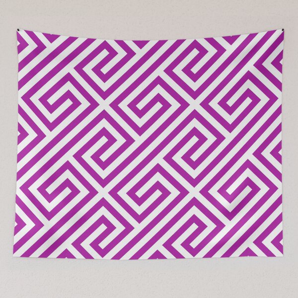 Item preview, Magenta Greek Keys Geometric Pattern designed and sold by ImageNugget.