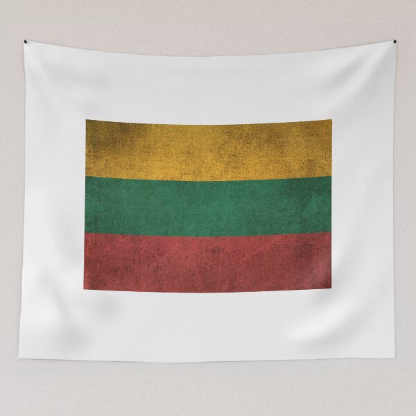 Item preview, Old and Worn Distressed Vintage Flag of Lithuania designed and sold by JeffBartels.