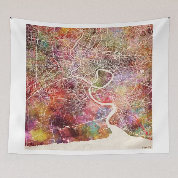 Item preview, Bangkok Map designed and sold by MapMapMaps.