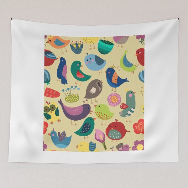 Item preview, Cute Vintage Birds Seamless Pattern designed and sold by kennasato.