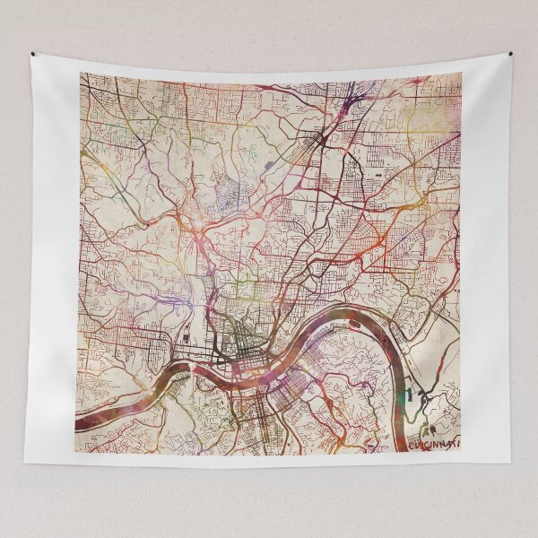 Item preview, Cincinnati map designed and sold by MapMapMaps.
