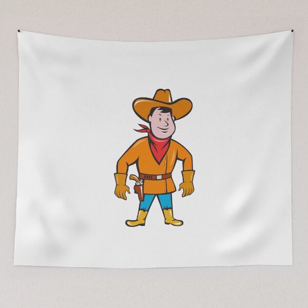 Item preview, Cowboy Standing Drawing Gun Cartoon designed and sold by patrimonio.
